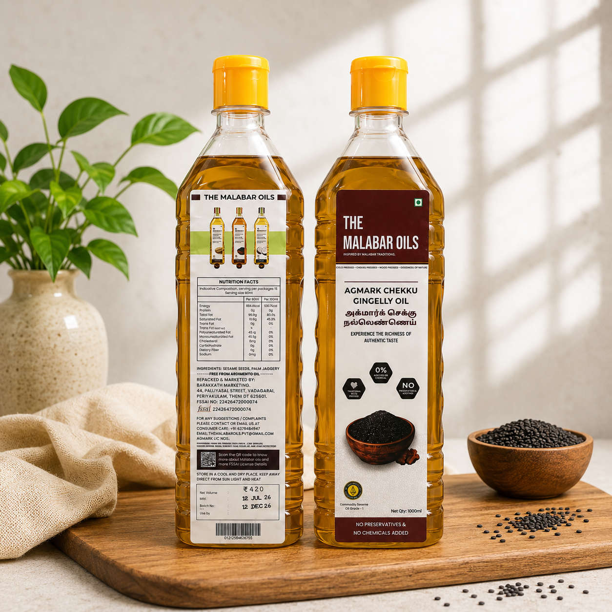 SESAME OIL 1L - THE MALABAR OILS